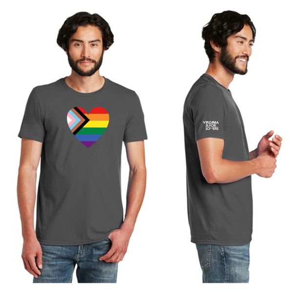 Progressive Heart T-shirt, Unisex, Charcoal Gray