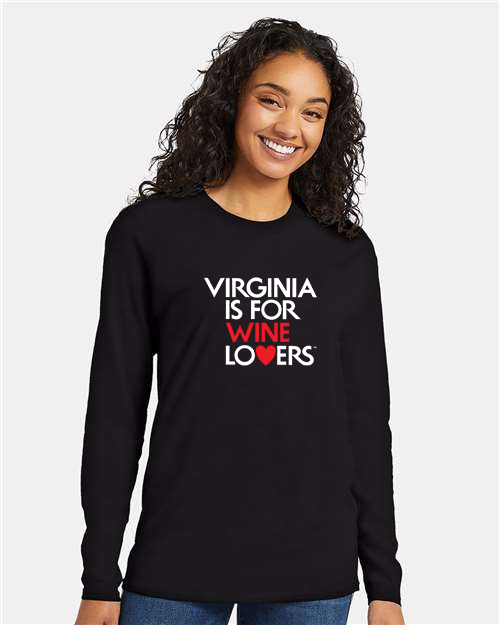 Wine Lovers Black Long Sleeve T-Shirt