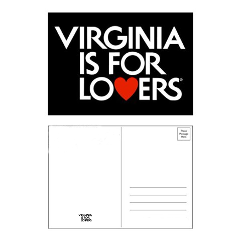 Virginia is for Lovers logo Postcards, pack of 25